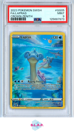 LAPRAS POKEMON GG05 2023 ZENIT DER KONIGE MINT ENGLISCH PSA 9 - Image 1
