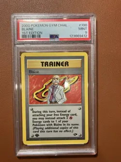 BLAINE 2000 Pokemon Gym Challenge 1st Edition Non Holo #100 - PSA 9 - Image 1
