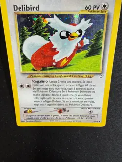 Pokemon Delibird 5/64 Neo Revelation Rara Holo Unlimited Wizard IT Carte Vintage - Image 3