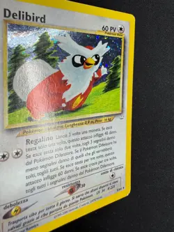 Pokemon Delibird 5/64 Neo Revelation Rara Holo Unlimited Wizard IT Carte Vintage - Image 5