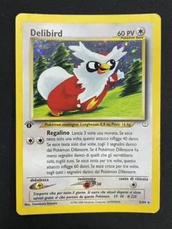 Pokemon Delibird 5/64 Neo Revelation Rara Holo Prima Edizione Wizards IT Vintage - Image 1
