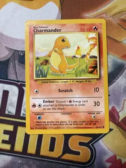 Pokemon Charmander 46/102 BS Base Set Unlimited - Image 1