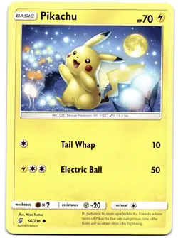 Pikachu 56/236 Pokemon TCG Sun & Moon Unified Minds Common MINT NM - Image 1