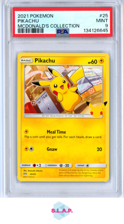 PIKACHU MCDONALD'S COLLECTION POKEMON MCDONALD'S COLLECTION 2021 25 PSA 9 - Image 1