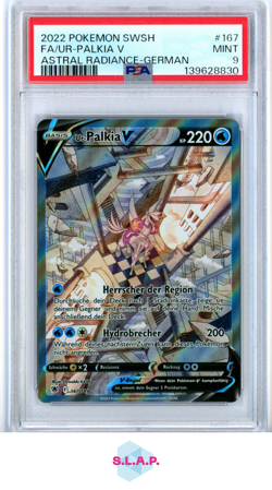 FA/UR-PALKIA V ASTRAL RADIANCE-GER POKEMON SWSH ASTRAL RADIANCE 2022 167 PSA 9 - Image 1