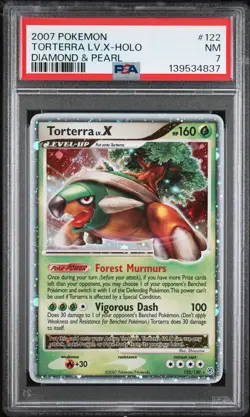 Pokemon - Torterra LVx 122/130 2007 Diamond & Pearl PSA 7 Near Mint - Image 1