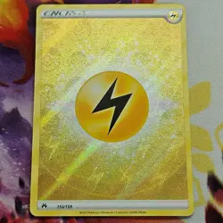 Lightning Energy Foil Textured Crown Zenith 155/159 LP Pokemon TCG - Image 1