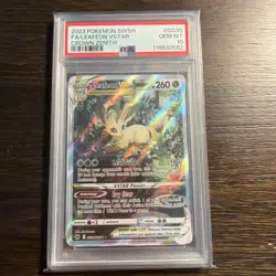 Pokemon SWSH Crown Zenith Galarian Gallaries RARE GG35 Leafeon VSTAR PSA 10 GEM - Image 1