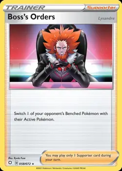 Pokemon Boss's Orders (58/73) Shining Fates NM - Image 1