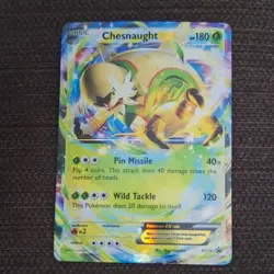 Pokemon TCG Chesnaught EX XY18 XY Basic 180HP Promo Full Art Holo - Image 1