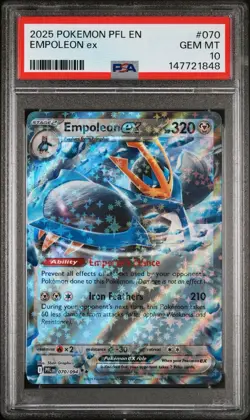 Pokemon TCG - Empoleon ex - 070/094 - ME02: Phantasmal Flames PSA 10 - Image 1