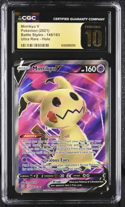 MIMIKYU V Battle Styles Holo Rare #148 CGC Pristine 10 Pokemon [Nostalgium] - Image 1