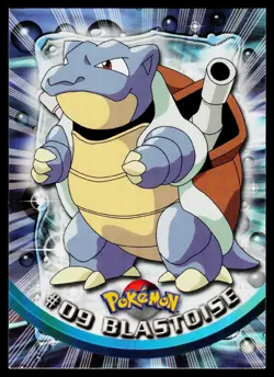 Blastoise #09 Pokemon TOPPS Series 1 TV Animation Black Label - Image 1