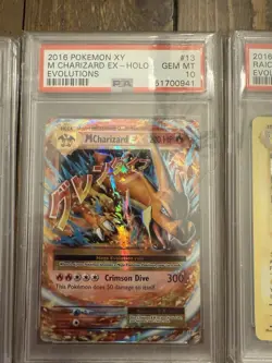Pokemon TCG M Charizard EX 13/108 Evolutions PSA 10 - Image 1