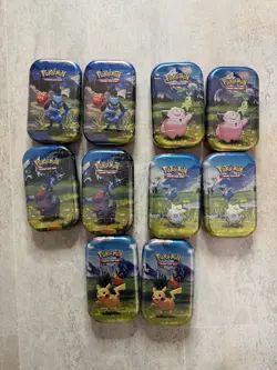 POKEMON TCG 10X ASCENDED HEROES MINI TINS SET - CDU DISPLAY CASE UNSEALED - Image 2