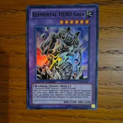 yugioh Elemental Hero Gaia CT08-EN011 Limited Edition Super Rare near mint - Image 1