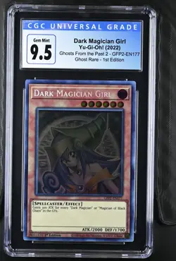 Dark Magician Girl Yugioh 2022 GFP2-EN177 Ghost Rare 1st CGC 10 Gem Mint - Image 1