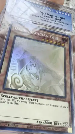Dark Magician Girl Yugioh 2022 GFP2-EN177 Ghost Rare 1st CGC 10 Gem Mint - Image 2
