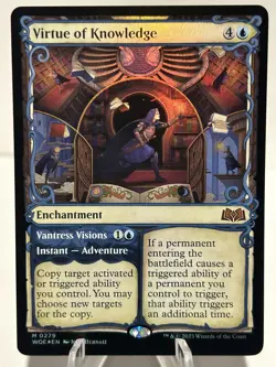 Virtue of Knowledge (Showcase) 279 M Wilds of Eldraine Foil NM MTG - Image 1