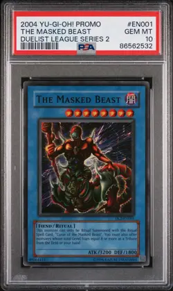 2004 Yugioh The Masked Beast DL2-001 Duelist League Promo Limited Edition PSA 10 - Image 1
