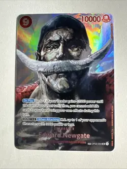 Edward Newgate One Piece Card Game Alt Art Kingdoms of Intrigue Foil OP02-004 NM - Image 1