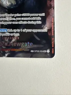 Edward Newgate One Piece Card Game Alt Art Kingdoms of Intrigue Foil OP02-004 NM - Image 4