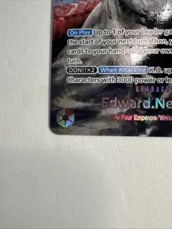 Edward Newgate One Piece Card Game Alt Art Kingdoms of Intrigue Foil OP02-004 NM - Image 5