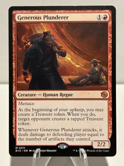 Generous Plunderer 11 M Outlaws of Thunder Junction: The Big Score Near Mint MTG - Image 1