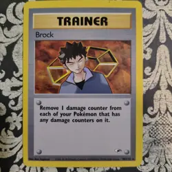 Pokemon Card Gym Heroes 98/132 BROCK NM Vintage - Image 1