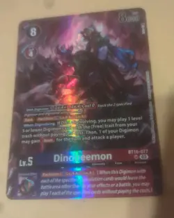 Dinobeemon BT16-077 SR (Alt Art) (Limited Card Pack -Another Knight-) - Digimon - Image 1