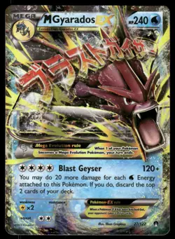 Pokemon Cards M Gyarados EX 27/122 BRKpoint Holo Rare EX NM - Image 1