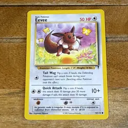 Eevee 74/110 Common WOTC Legendary Collection Pokemon TCG Card - Image 1