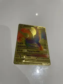 Charizard GX Rainbow Gold Metal Fan Art Card - Image 3