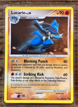 Riolu to Lucario Evolution Holo POP 8 + Error Card Rare Pokemon - LOT 4 Cards - Image 2