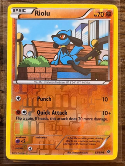 Riolu to Lucario Evolution Holo POP 8 + Error Card Rare Pokemon - LOT 4 Cards - Image 4