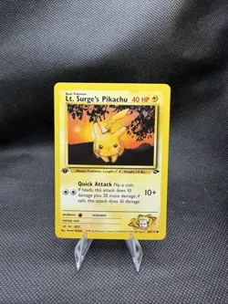 Pokemon Card - Lt. Surge's Pikachu Gym Challenge 84/132 Common 1st Edition - Image 1