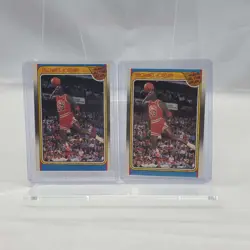 Michael Jordan (2) two card Lot 1988 Fleer All Star Team #120 HOF - Image 1