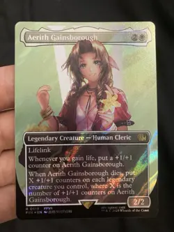Aerith Gainsborough (Borderless) (Surge Foil) Final Fantasy Foil - Image 1