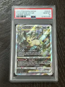 Crown Zenith: Galarian Gallery Leafeon VSTAR Card #GG35/GG70 PSA 10 - Image 1