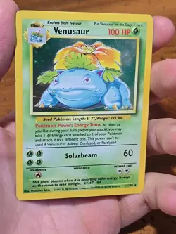 Pokemon TCG Venusaur Base Set Holo Unlimited Rare Card 15/102 - Image 3