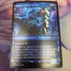 Magic The Gathering Kamigawa Neon Dynasty Moon-Circuit Hacker Showcase 334 Foil - Image 1