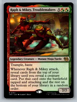 Raph & Mikey, Troublemakers Teenage Mutant Ninja Turtles #167 Magic MTG - Image 1