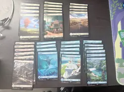 MtG Final Fantasy Full Art Basic Land Lot Of 82 - Image 1