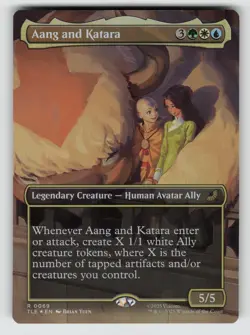 Aang and Katara (Borderless)*Foil* TLE 69 NM - Image 1