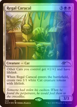 MTG Magic the Gathering Regal Caracal (23/3004) Secret Lair Drop Series LP FOIL - Image 1