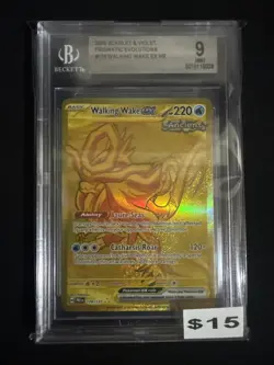 2025 POKEMON PRE EN-PRISMATIC EVOLUTIONS HYPER RARE #178 WALKING WAKE EX - BGS 9 - Image 1