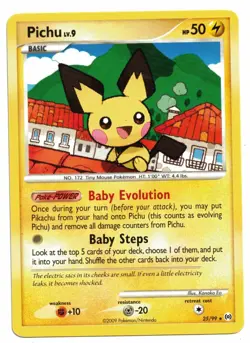 Pokemon Card: Pichu 25/99 Platinum Arceus Set Rare! - Image 1