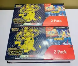 Pokemon Surging Sparks ETB + Booster Bundle Costco 2-pack Sealed Lot of 2 - Image 1