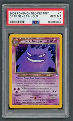 Pokemon Cards - PSA 10 Dark Gengar 6/105 - Neo Destiny Holo - GEM MT - Image 1