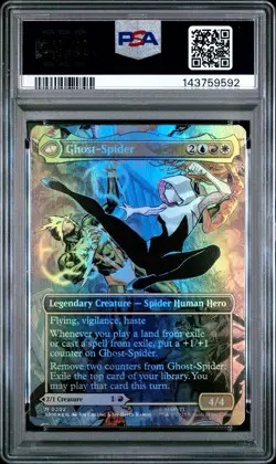 2025 MTG MARVEL'S SPIDER-MAN #0202 GHOST-SPIDER/GWEN STACY FOIL PSA 10 - Image 3